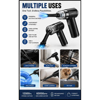 Portable Vacuum Cleaner & Air Blower – Rechargeable Handheld Cleaner for Home, Car & Office