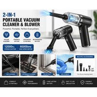 Portable Vacuum Cleaner & Air Blower – Rechargeable Handheld Cleaner for Home, Car & Office